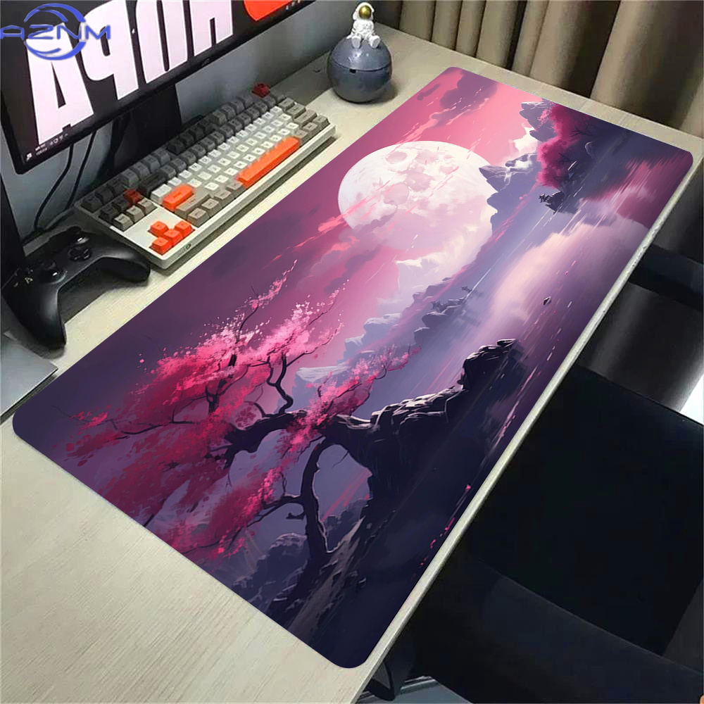 Pc Gaming Pink - Alfombrilla de ratón rosa Sakura Anime,