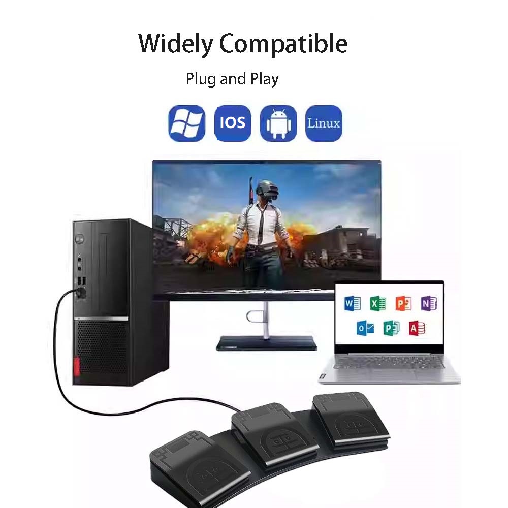 Usb Foot Pedal Gaming - Pedal de Control MIDI USB, Interruptor