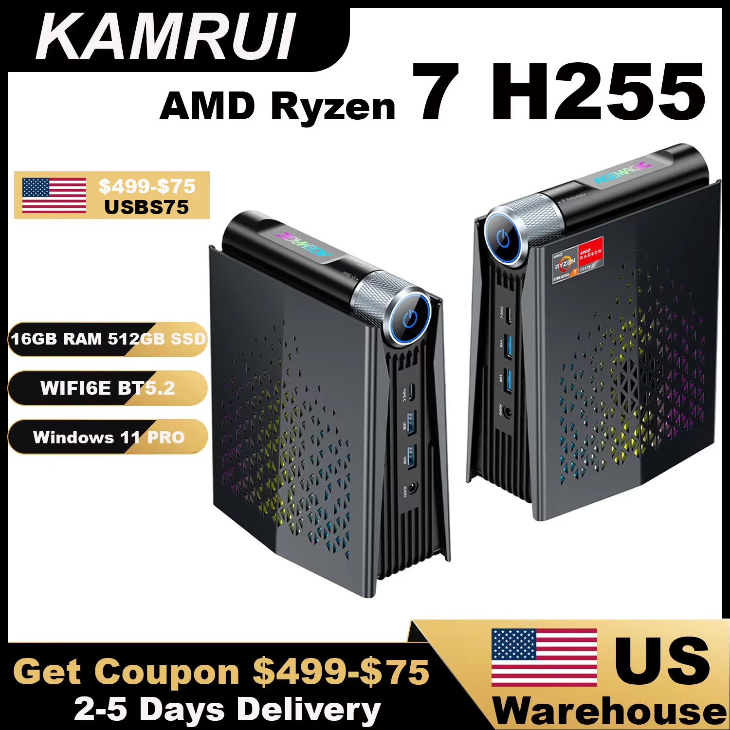 Pc Gaming Ryzen - Mini PC para Juegos KAMRUI Ryzen