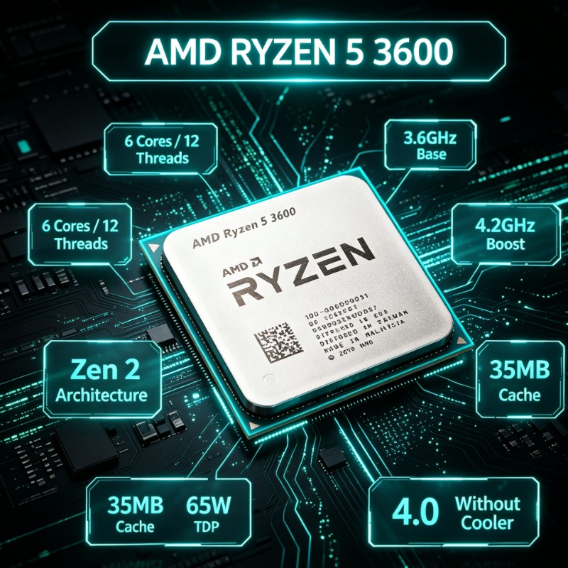 Procesador AMD Ryzen R5 3600 p - Pc Gaming Ryzen reseña y precio