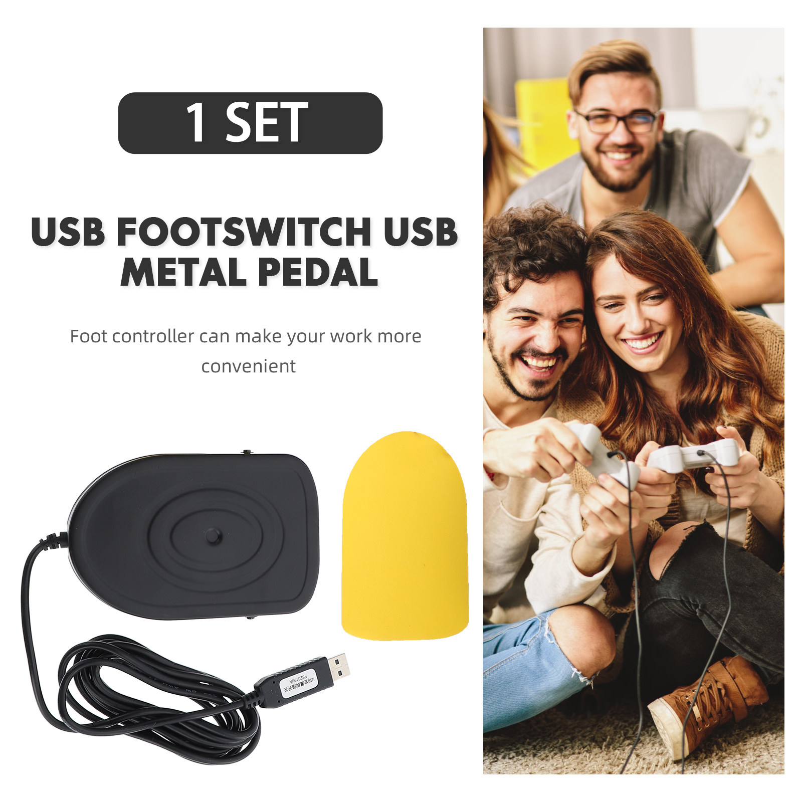 Pedal Metálico USB para Comput - Usb Foot Pedal Gaming reseña y precio