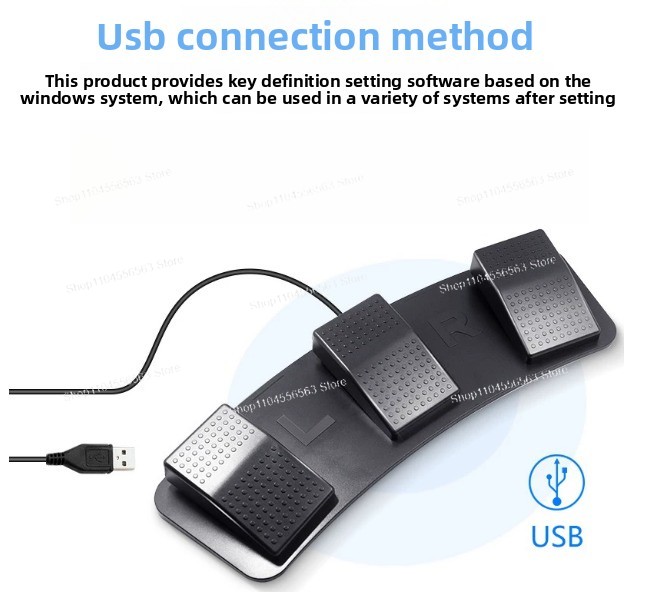 Pedal de pie USB de 3 botones  - Usb Foot Pedal Gaming reseña y precio