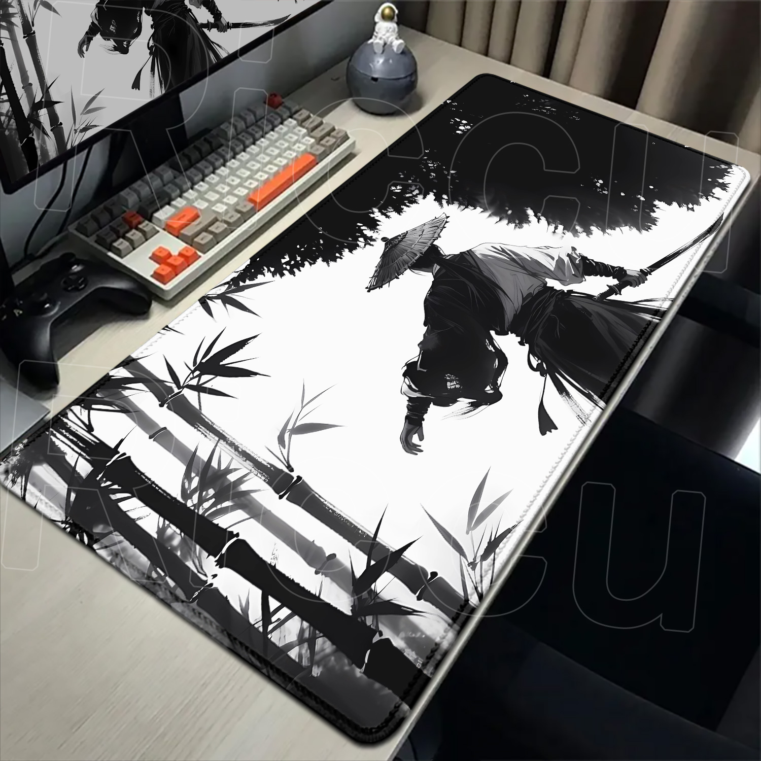 Samurai Warrior-alfombrilla de - Pc Gaming Drawing reseña y precio